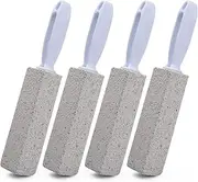 4 Pieces Pumice Stone Cleaning Stone with Handle, Pumice Stone Toilet Cleaner, Pumice Stone for Toilet, Pumice Stone Foot Care, Grill Cleaning Stone, Cleaning Stone for Toilet Kitchen Shower Bathroom Sink