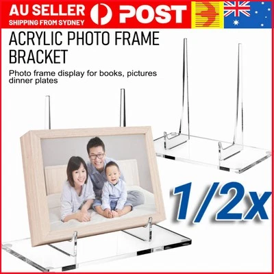 Plate Stands Acrylic Display Easel Photo Picture Bowl Dish Book Holder Frame Cle