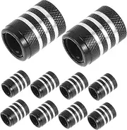 CRILSTYLEO 10pcs Valve Caps Durable Auto Replacement Valve Caps for Motorcycles Vehicles Lightweight Easy Installation Prevent Air Leaks Debris Stylish Design