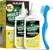 2PCS Household Mou-ld Remover Gel, Washing Machine Cleaner, Tile Grout Cleaner With Brush, Stain Remover Gel for Washer Cleaner, Wall, Sealant, Glass, Kitchen, Sinks (10 Fl Oz)