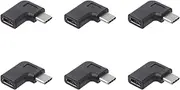Binxind 6X 90 Degree Right Angle USB 3.1 Type C Male to Female USB-C Converter Adapter
