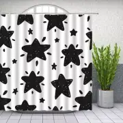 Endless Stars Checkered Gem Checkerboard Shower Curtains Large Wides With Hooks