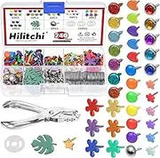 Hilitchi 491Pcs Brads Paper Fasteners Multi-Color Split Pins Colors Paper Fasteners Heart Metal Brad Mini Brads Scrap-Booking brads Paper Fasteners with Silver Washers for DIY Art Crafts