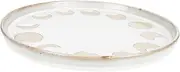 LALADEFIEE Vintage Stoneware Plate Round Kitchen Food Container Snack Fruit Plate