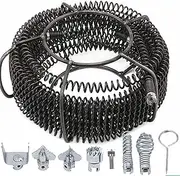 12m Drain Cleaner Snake Unblocker Plumber Pipe Cleaning Pipeline Sewer with 8 Drill Bit Tool Toilet Shower Bathroom