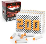 EKIND 200Pcs Glow in The Dark Suction Darts Refill Foam Bullet for Nerf Elite_AU