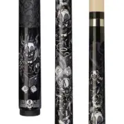 Players LIVE HARD TATTOO Pool Cue Stick - 58" Pro Taper, 2-Piece, Le Pro Tip