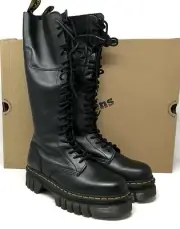 NIB Dr. Martens Women's Audrick Platform Leather Tall Boots Black Size 9US/7UK