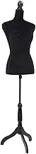 Ladies Bust Display Black Female Dressmakers Dummy Mannequin,Clothes Valets 3.45KG-30028