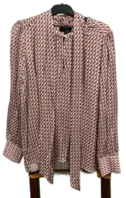 NEW Trent Nathan Mountain Escape l/s removable tie Shirt Ladies Sz 10 RRP$129