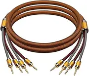 Speaker Wire Silver Plated Speaker Wire(1 Pair -Banana Plug,2.5m)