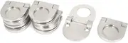 uxcell Cupboard Drawer Flush Mount Pull Ring Handle Knob Silver Tone 10pcs