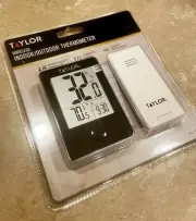 Taylor Precision Product Wireless Digital Indoor/Outdoor Thermometer LCD Display