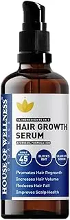 H.O.W Ayurvedic Hair Growth Serum for Women and Men | Ayurvedic Hair Serum | Reduces Hair Fall | Increases Hair Density | 50 ml pump bottle | Visible results in 45 days | FREE Complementary Cleanser