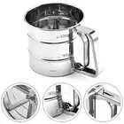 Sleek and Modern Flour Sifter Baking Icing Sieve Strainer Cup Sugar Shaker