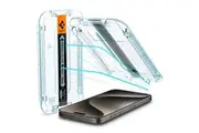 SPIGEN iPhone 15 Pro Max Screen Protector, 6.7 2023 Genuine EZ Fit Tempered Glass 2PCS for Apple - Clear