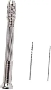 HONITANO 1Set Nail Hand Drill Manual Piercing Tool for DIY Nail Art Charm Includes Drill Bits for Gel Acrylics and Tips Durable Construction for Beginners