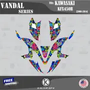 Graphics Kit for KAWASAKI KFX450R (2008-2014) Vandal Series - Magenta-16 Mil