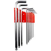 Goldtool Hex Key Set 9-Piece Ball Point Long Arm - 1.5 - 2 - 2.5 - 3 - 4 - 5 - 6 - 8 - 10mm [DBM-009]