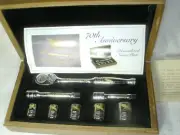 Snap-on 70th Anniversary 24K Lettering 8pc Collectors Socket Set w / Walnut Case