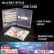 USB Case - Blu Ray Style USB Clear Case - 14mm Spine USB Flash Drive Case Cover
