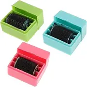 TEHAUX 3pcs Self-Inking Roller Stamps Privacy Protection Messy Code Security Stamps for Office Mail