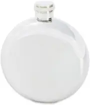 x2 5oz Round Hip Flask Stainless Steel --2 Pack--