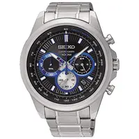 在飛比找蝦皮購物優惠-SEIKO WATCH 精工CS系列競速黑面寶藍三眼計時鋼帶