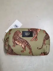 Wouf Olive Leopard Toiletry Bag - Made In Spain