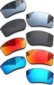 [LenzReborn] 1.6MM Polarized Replacement Lenses for Oakley Quarter Jacket OO9200 62mm Sunglasses, UV Protection, Dark Mirror Lens, Repair Parts&Kit