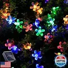 Solar String Flower Lights Outdoor 100 LED 40Ft Multi-Color Fairy Lights with