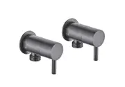 HC Luxury Brushed Gun Metal Round Washing Machine Set