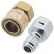 4 Pressure Washer 3/8" FNPT Quick Connect Brass Socket and Plug Sets