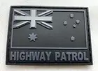 Highway Patrol, Police, PVC Patch, Black, Hook Rear, 1 x Item
