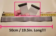 19.5" 50cm 34-Pin Floppy Drive Female-Female Ribbon Cable Straight Through
