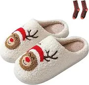 [YUHOCB] Halloween Slippers for Women Men,Comfy Plush Warm Lantern Pumpkin Slippers, Lightweight Fuzzy Slip-on Indoor Shoes