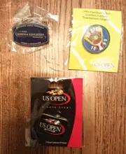 USTA Tennis pin asort, 2003 Fire Ball Event Pin, 1999 Presidents Box Pin, USTA E