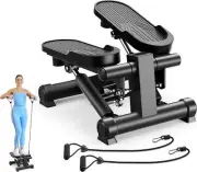 Steppers For Exercise At Home, Mini Stepper With Resistance Bands, Stair Stepper