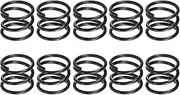 uxcell 20Pcs Compression Spring, 12mm OD, 1.2mm Wire Size, 10mm Free Length, Spring Steel Construction Extended Mechanical Compression Springs for Shop and Home Repairs, Black