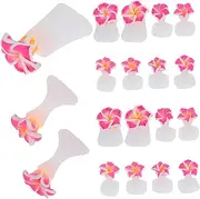 Beatifufu Pedicure Toe Separators for Women 3 Sets of 8 Silicone Nail Art Toe Separators for Comfortable Nail Polish Application