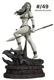 Women of Dynamite Jungle Girl Diamond Eyes B & W Edition Statue Frank Cho #/49