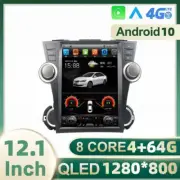 12.1" Tesla Style Car Gps Navigation Radio For Toyota Highlander 2009-2013