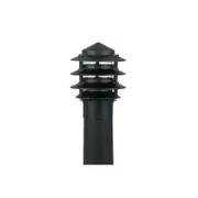 Accessories - Louvred Bollard Top E27 in Black Superlux Lighting - C4025L-BL