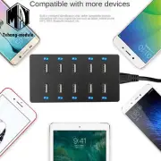 10 Port 5V USB Charger Fast Charging Desktop Charger Multiple Device Adapter US