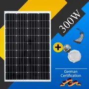 300W Solar Panel 18V Mono Fixed Home Caravan Camping Power Battery Charging