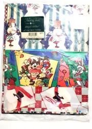 American Greetings Vintage Gift Wrapping Paper Taz Bugs Snow Men 50 Sq Ft
