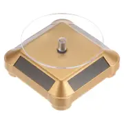 Solar Display Stand Turntable 360° Rotating Double Use ABS Gold Tone