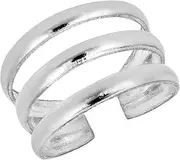 [AeraVida] Simple Three Wavy Line Sterling Silver Toe Ring or Pinky Ring