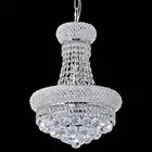 BEIRIO 8 Lights Chrome Finish Classic Empire Style Small Mini K9 Crystal Chan...