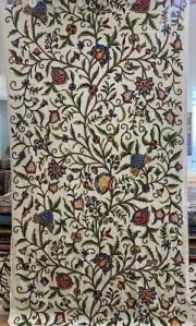 Kashmir Crewel Wool Room Window Curtain handmade embroidery Upholstery Drapery